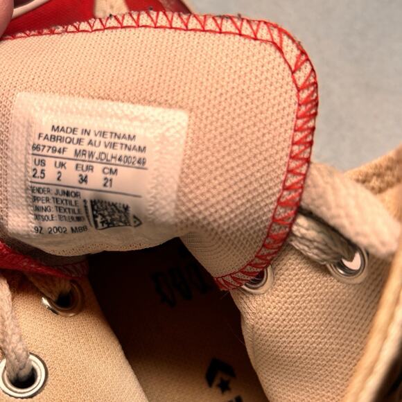 Converse Chuck Taylor All Star USA Flag High Top Sneakers Size 2.5 Stars Stripes - Picture 4 of 5